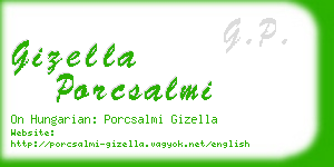 gizella porcsalmi business card